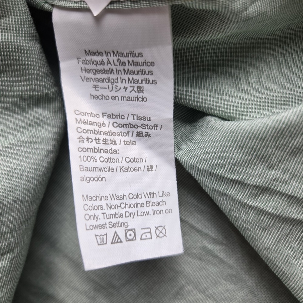 NWT J Crew Secret Wash Classic Fit Green Cotton Poplin Oxford Shirt Mens XL - Picture 8 of 13
